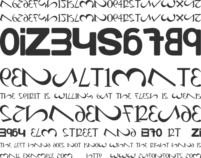 Numero font preview