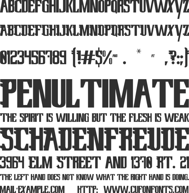 Lowery font preview