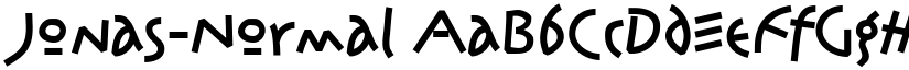 Jonas-Normal font