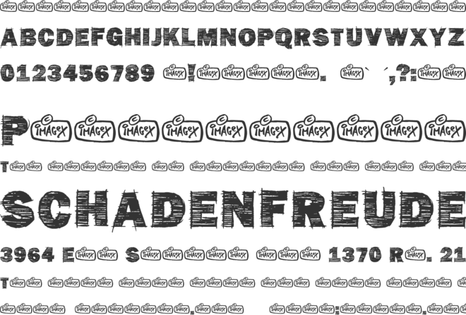 Penstriped font preview