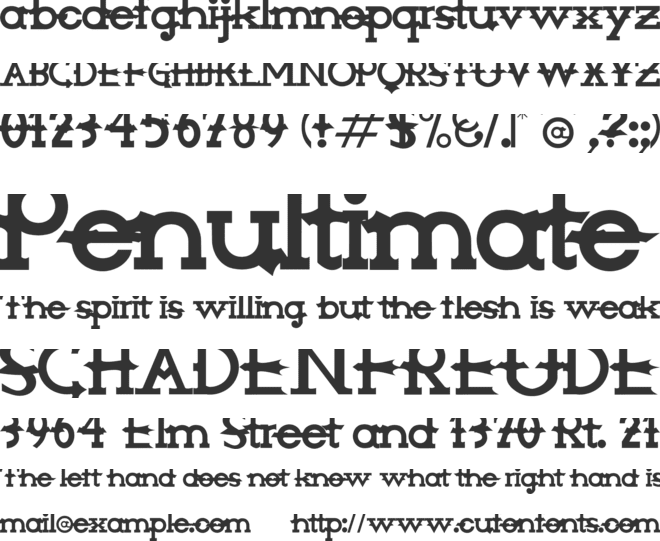 Amorphica font preview