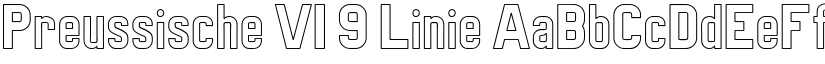Preussische VI 9 Linie font