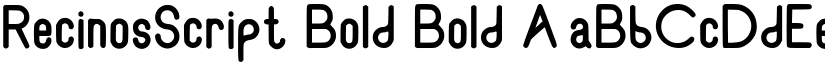 RecinosScript Bold Bold font
