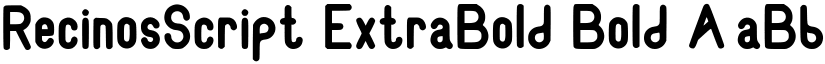 RecinosScript ExtraBold Bold font