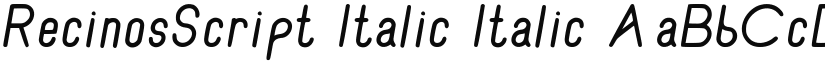 RecinosScript Italic Italic font
