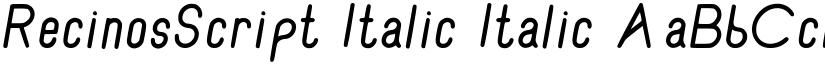 RecinosScript Italic Italic font