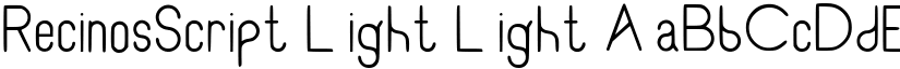 RecinosScript Light Light font