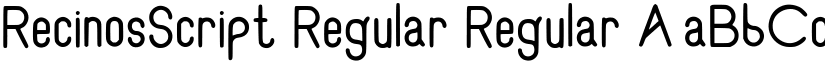RecinosScript Regular Regular font