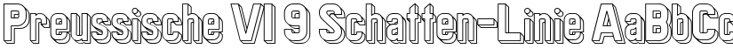 Preussische VI 9 Schatten-Linie font