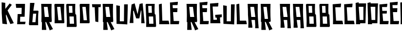 K26RobotRumble Regular font