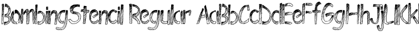 BombingStencil Regular font