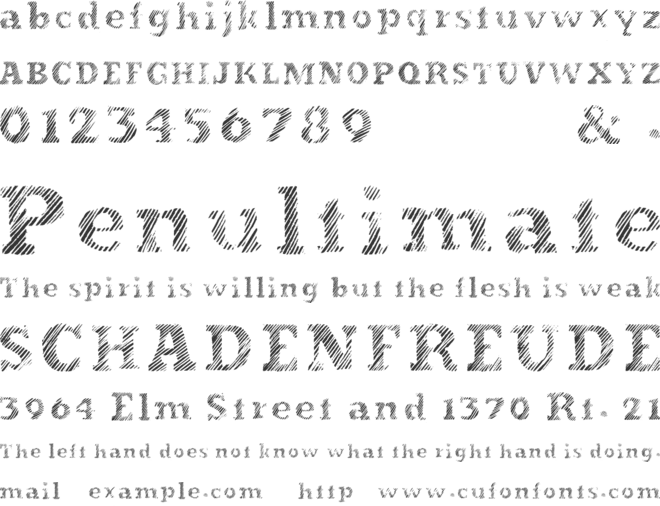 Evanescente font preview