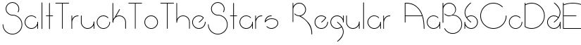 SaltTruckToTheStars Regular font