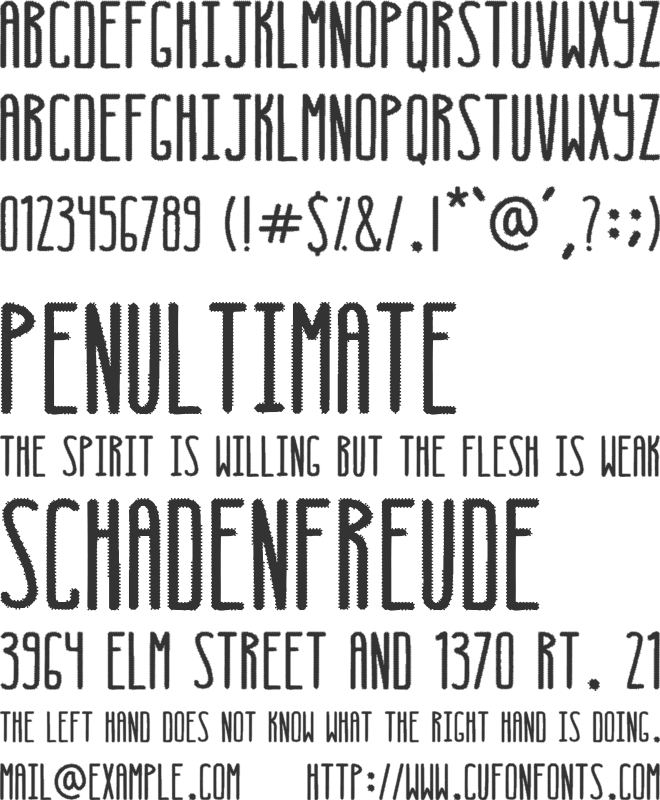 Extupida font preview