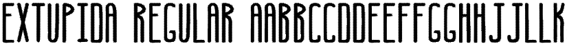 Extupida Regular font
