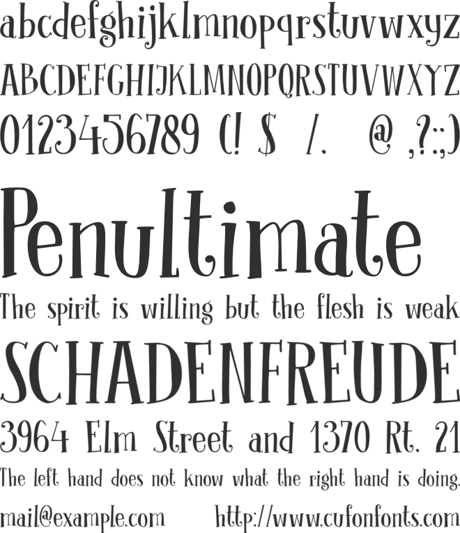 DK Clochard font preview