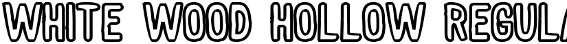 White wood Hollow Regular font