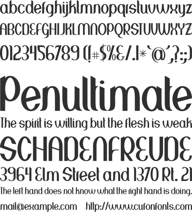 Greenstone font preview