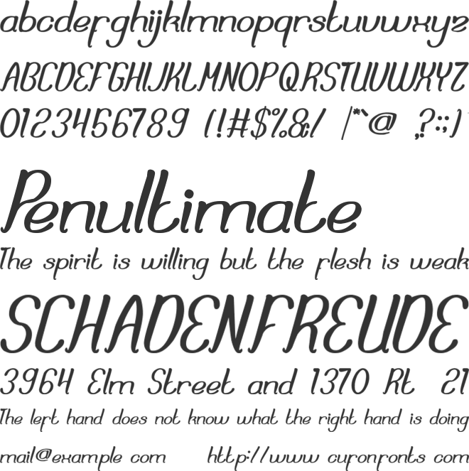 DREAM REALITY font preview