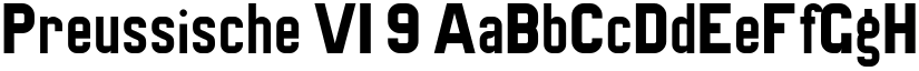 Preussische VI 9 font