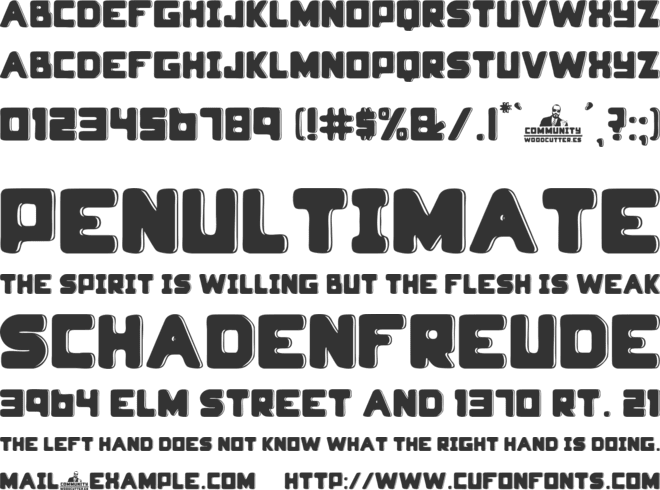 community font preview