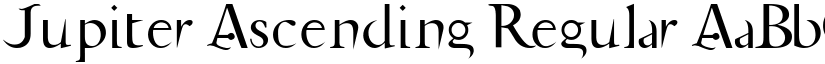 Jupiter Ascending Regular font