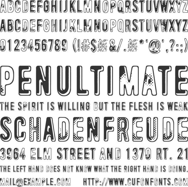 Lower atmosphere font preview