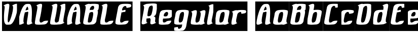 VALUABLE Regular font