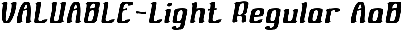 VALUABLE-Light Regular font