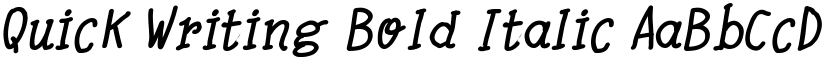 Quick Writing Bold Italic font