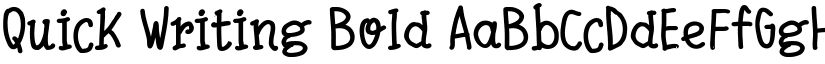 Quick Writing Bold font