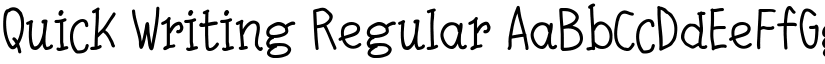 Quick Writing Regular font
