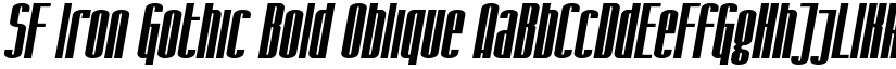 SF Iron Gothic Bold Oblique font