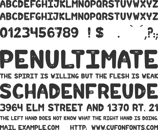 Hilarious font preview