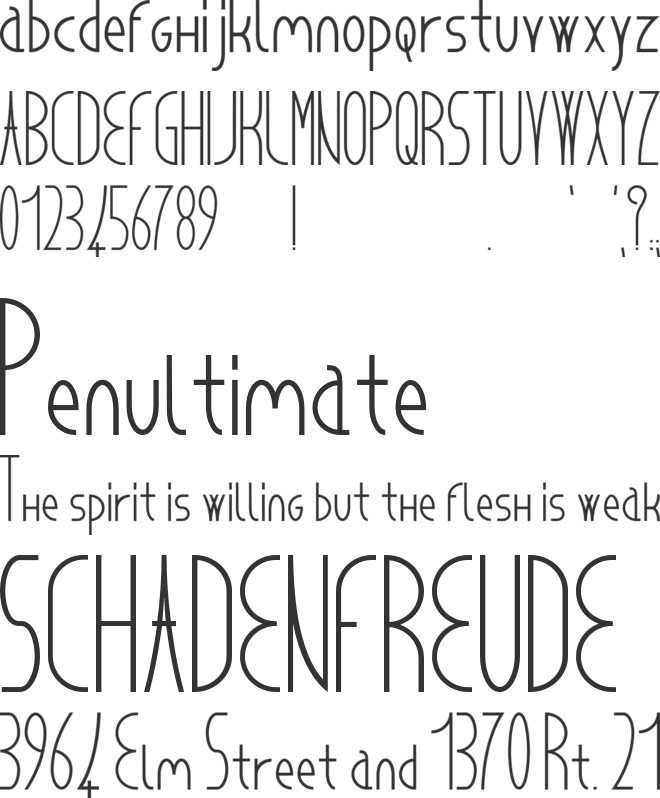 cancello font preview