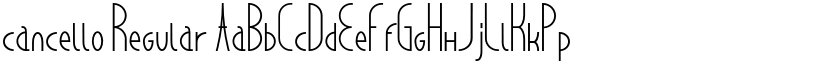 cancello Regular font