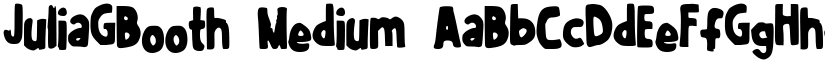 JuliaGBooth Medium font