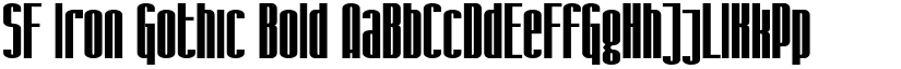 SF Iron Gothic Bold font