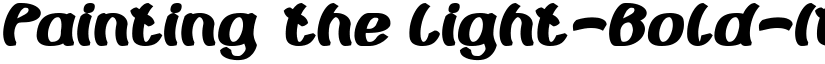 Painting the Light-Bold-Italic Bold Italic font