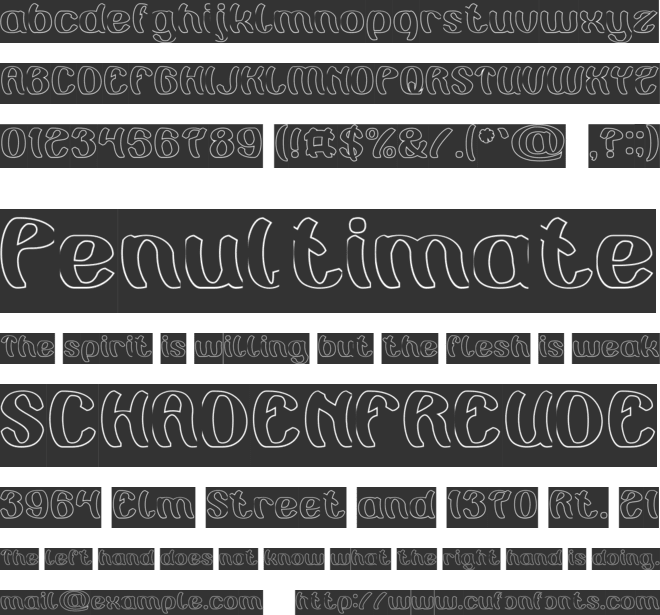 Painting the font preview