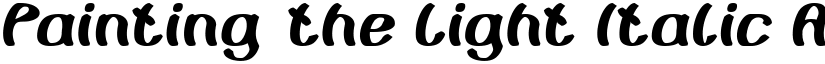 Painting the Light Italic font