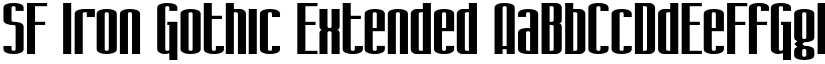 SF Iron Gothic Extended font