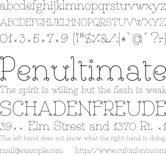 BouclettesDemo font preview