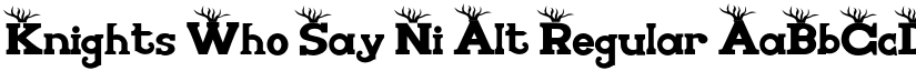 Knights Who Say Ni Alt Regular font