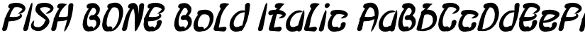FISH BONE Bold Italic font