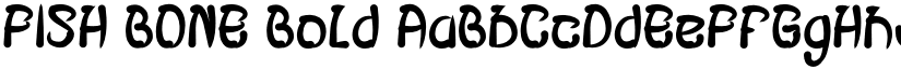 FISH BONE Bold font