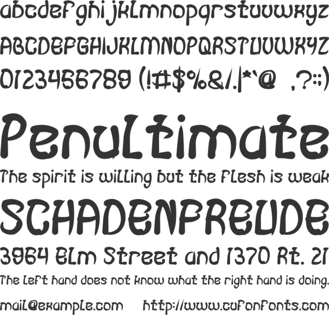 FISH BONE font preview