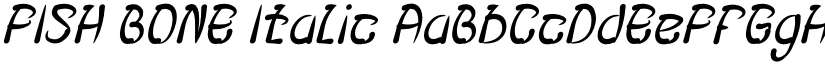 FISH BONE Italic font