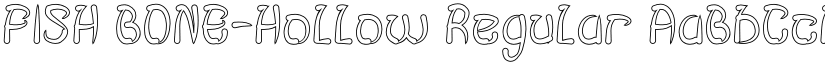 FISH BONE-Hollow Regular font