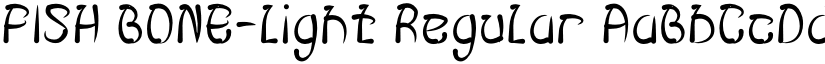 FISH BONE-Light Regular font